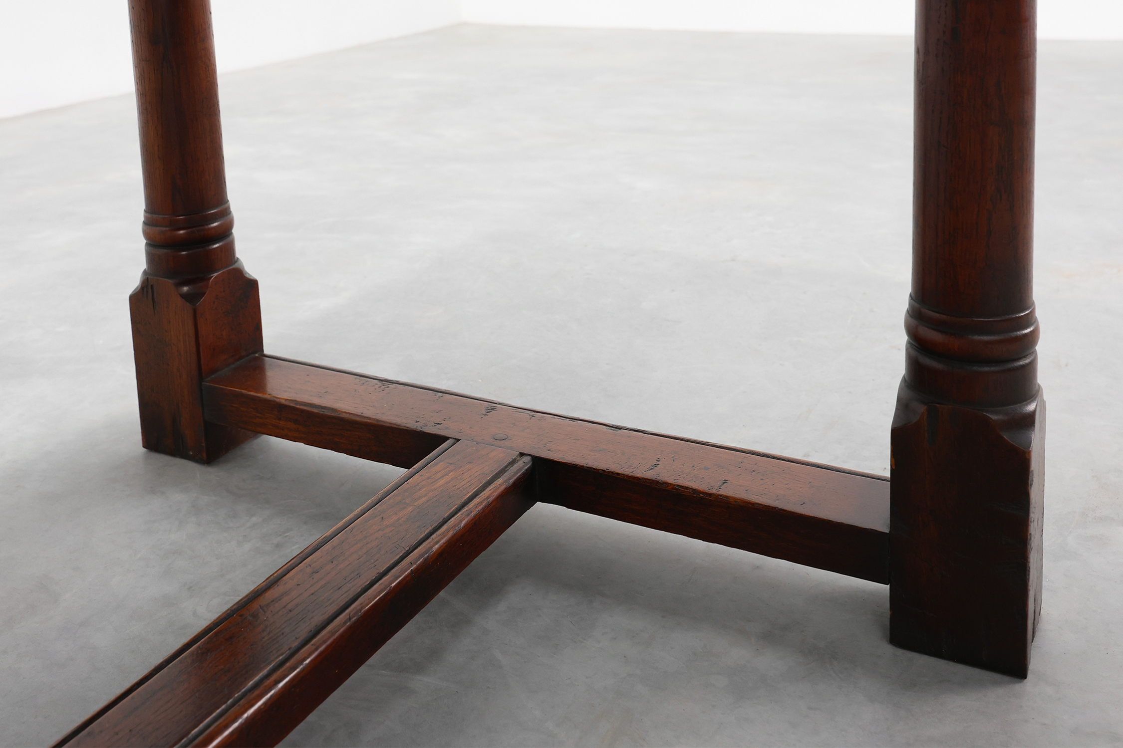 19th-Century French Provincial Oak Dining Tablethumbnail